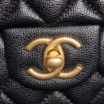 CHANEL 25S FLAP BAG 19 IN BLACK CALFSKIN GOLD HARDWARE - Image 12