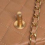 CHANEL 25S FLAP BAG 19 IN CARAMEL CALFSKIN GOLD HARDWARE - Image 8