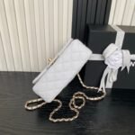 CHANEL 25S FLAP BAG 19 IN WHITE CALFSKIN GOLD HARDWARE - Image 16
