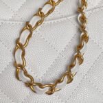 CHANEL 25S FLAP BAG 19 IN WHITE CALFSKIN GOLD HARDWARE - Image 18