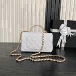 CHANEL 25S FLAP BAG 19 IN WHITE CALFSKIN GOLD HARDWARE - Image 11