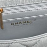 CHANEL 25S FLAP BAG 19 IN LIGHT BLUE CALFSKIN GOLD HARDWARE - Image 17