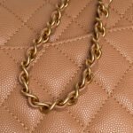 CHANEL 25S FLAP BAG 22 CM IN LIGHT BROWN CAVIAR WITH GOLD HARDWARE - Image 10