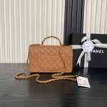CHANEL 25S FLAP BAG 22 CM IN LIGHT BROWN CAVIAR WITH GOLD HARDWARE - Image 9