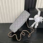 CHANEL 25S FLAP BAG 22 IN CHARCOAL GRAY CALFSKIN GOLD HARDWARE - Image 15