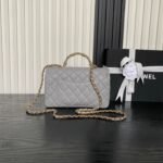 CHANEL 25S FLAP BAG 22 CM IN GREY CAVIAR WITH GOLD HARDWARE - Image 18