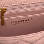 CHANEL 25S FLAP BAG 22 IN PINK CALFSKIN GOLD HARDWARE - Image 9