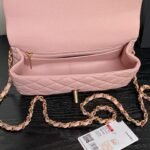 CHANEL 25S FLAP BAG 19 IN PINK CALFSKIN GOLD HARDWARE - Image 14