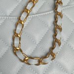 CHANEL 25S FLAP BAG 22 IN LIGHT BLUE CALFSKIN GOLD HARDWARE - Image 17