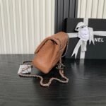 CHANEL 25S FLAP BAG 23 IN DARK CARAMEL CALFSKIN SILVER HARDWARE - Image 3