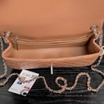 CHANEL 25S FLAP BAG 23 IN DARK CARAMEL CALFSKIN SILVER HARDWARE - Image 6