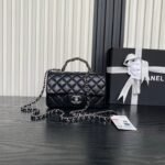 CHANEL 25S FLAP BAG 19 IN BLACK CALFSKIN SILVER HARDWARE - Image 10