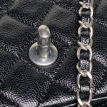 CHANEL 25S FLAP BAG 19 IN BLACK CALFSKIN SILVER HARDWARE - Image 16