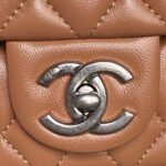 CHANEL 25S MINI FLAP BAG 18 IN DARK CARAMEL CALFSKIN - Image 4