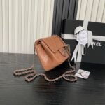 CHANEL 25S MINI FLAP BAG 18 IN DARK CARAMEL CALFSKIN - Image 12