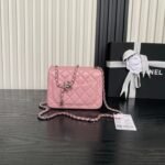 CHANEL 25S MINI FLAP BAG 18 IN PINK CALFSKIN - Image 11