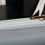 CHANEL 25S CHAIN WALLET 19 IN LIGHT BLUE LAMBSKIN GOLD HARDWARE - Image 9