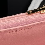 CHANEL 25S CHAIN WALLET 19 IN PINK LAMBSKIN GOLD HARDWARE - Image 9