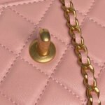 CHANEL 25S CHAIN WALLET 19 IN PINK LAMBSKIN GOLD HARDWARE - Image 16