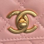 CHANEL 25S CHAIN WALLET 19 IN PINK LAMBSKIN GOLD HARDWARE - Image 12