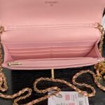 CHANEL 25S CHAIN WALLET 19 IN PINK LAMBSKIN GOLD HARDWARE - Image 14
