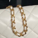 CHANEL 25S CHAIN WALLET 19 IN IVORY LAMBSKIN GOLD HARDWARE - Image 8
