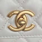 CHANEL 25S CHAIN WALLET 19 IN IVORY LAMBSKIN GOLD HARDWARE - Image 12