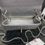CHANEL 25S MINI FLAP BAG 18 IN DARK GRAY CALFSKIN - Image 15
