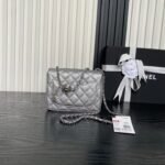 CHANEL 25S MINI FLAP BAG 18 IN DARK GRAY CALFSKIN - Image 2