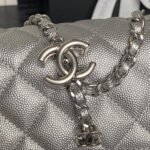 CHANEL 25S MINI FLAP BAG 18 IN DARK GRAY CALFSKIN - Image 13