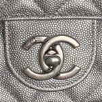 CHANEL 25S FLAP BAG 23 IN DARK GRAY CALFSKIN SILVER HARDWARE - Image 4