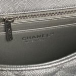 CHANEL 25S FLAP BAG 23 IN DARK GRAY CALFSKIN SILVER HARDWARE - Image 18