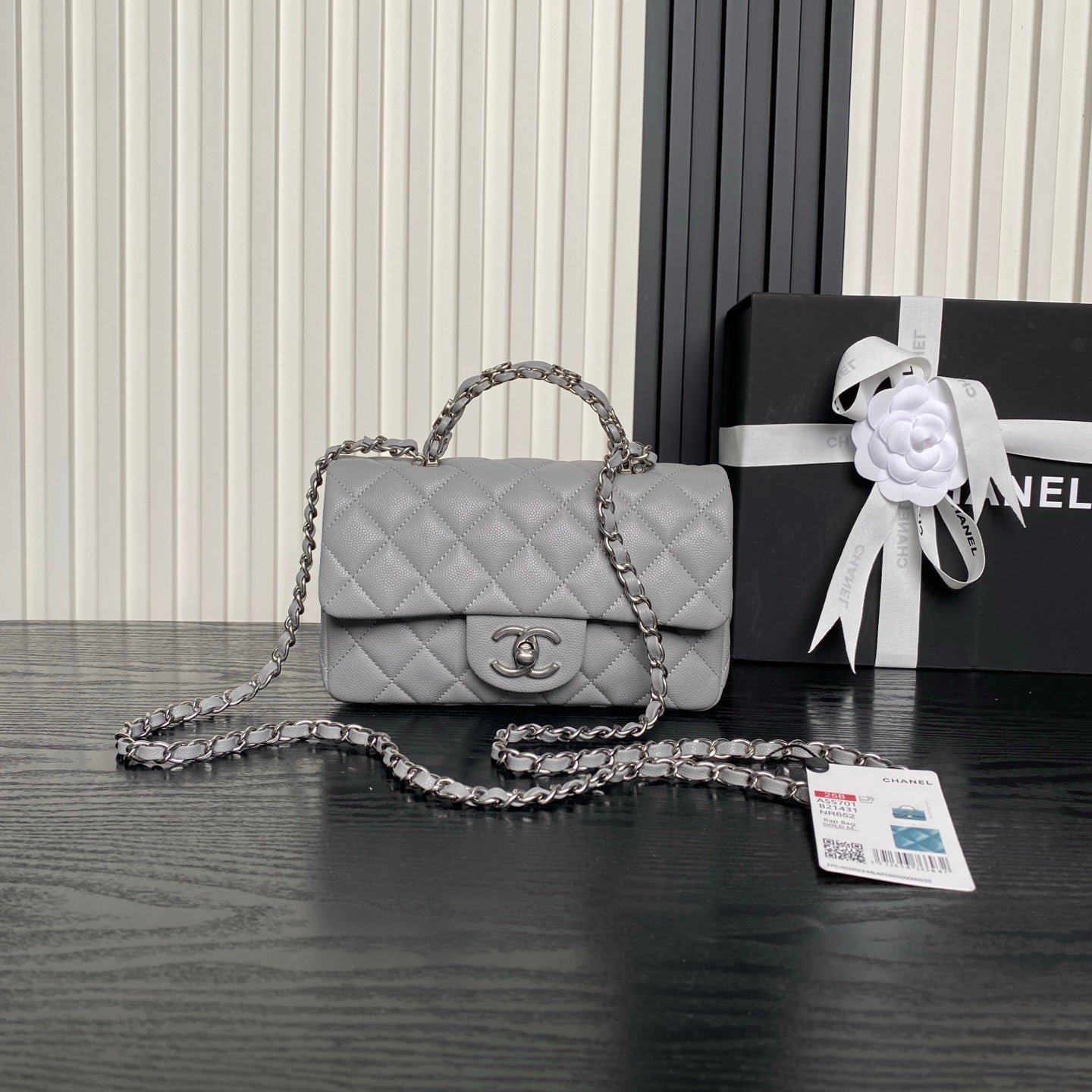 img_70762a6f_20250910_i1757504588003_4923_0_0_jpg CHANEL 25S FLAP BAG 19 IN CHARCOAL GRAY CALFSKIN SILVER HARDWARE - Image 1