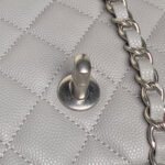 CHANEL 25S FLAP BAG 19 IN CHARCOAL GRAY CALFSKIN SILVER HARDWARE - Image 16