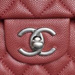 CHANEL 25S FLAP BAG 22 IN BURGUNDY CALFSKIN SILVER HARDWARE - Image 12