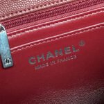 CHANEL 25S FLAP BAG 22 IN BURGUNDY CALFSKIN SILVER HARDWARE - Image 9