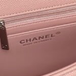 CHANEL 25S FLAP BAG 22 IN PINK CALFSKIN SILVER HARDWARE - Image 8