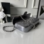 CHANEL 25S FLAP BAG 29 IN SILVER METALLIC CALFSKIN - Image 9