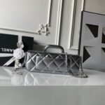 CHANEL 25S FLAP BAG 29 IN SILVER METALLIC CALFSKIN - Image 7