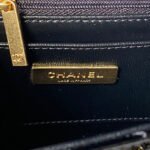 CHANEL 25S FLAP BAG 18 IN BLACK GLOSSY CALFSKIN - Image 16