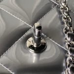 CHANEL 25S FLAP BAG 18 IN SILVER METALLIC CALFSKIN - Image 3