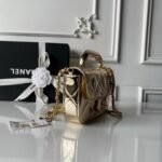 CHANEL 25S FLAP BAG 18 IN METALLIC GOLD CALFSKIN - Image 15