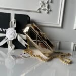 CHANEL 25S FLAP BAG 18 IN METALLIC GOLD CALFSKIN - Image 7