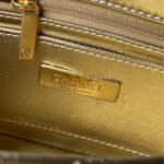CHANEL 25S FLAP BAG 18 IN METALLIC GOLD CALFSKIN - Image 18