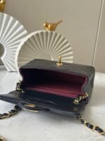 CHANEL 25S MINI FLAP BAG 18 IN BLACK LAMBSKIN WITH GOLD HARDWARE - Image 13
