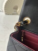 CHANEL 25S MINI FLAP BAG 18 IN BLACK LAMBSKIN WITH GOLD HARDWARE - Image 17