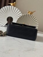 CHANEL 25S MINI FLAP BAG 18 IN BLACK LAMBSKIN WITH GOLD HARDWARE - Image 14