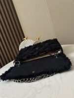 CHANEL 26S FLAP BAG 38 IN BLACK TWEED - Image 13