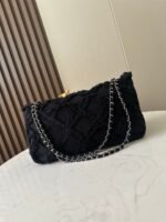CHANEL 26S FLAP BAG 38 IN BLACK TWEED - Image 17