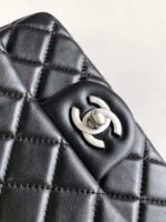 CC SMALL 17 FLAP BAG IN BLACK CALFSKIN - Image 14